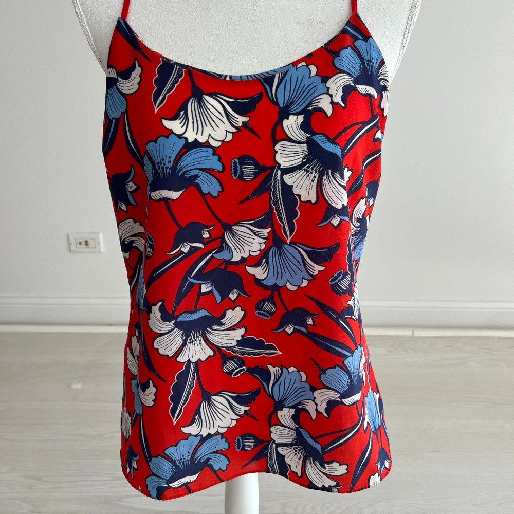 J Crew Floral Sleeveless Blouse